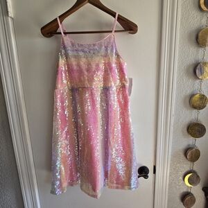Zunie Pink and Iridescent Sequin Dress